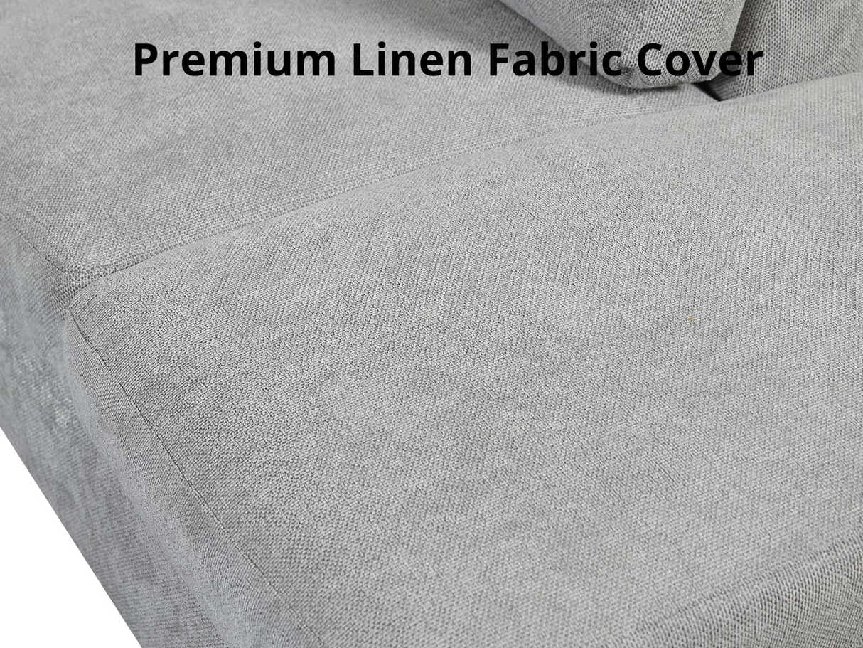 Delano Sectional Linen Sofa with Right Chaise - Grey