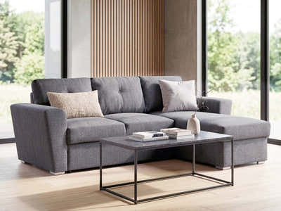 Nevia Sectional Sofa Bed Linen - Dark Grey