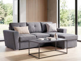 Nevia Sectional Sofa Bed Linen Dark Grey
