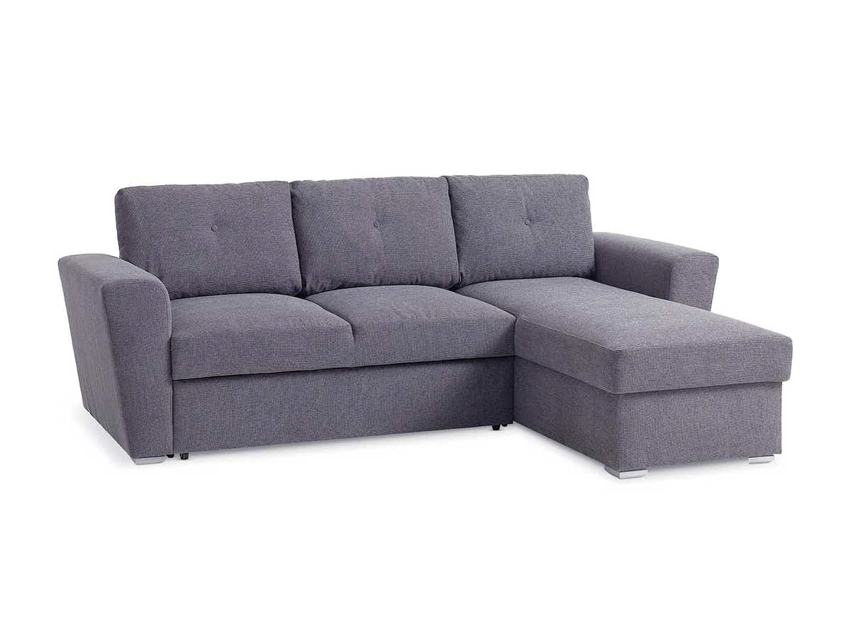 Nevia Sectional Sofa Bed Linen Dark Grey
