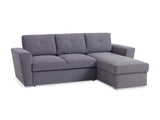 Nevia Sectional Sofa Bed Linen Dark Grey