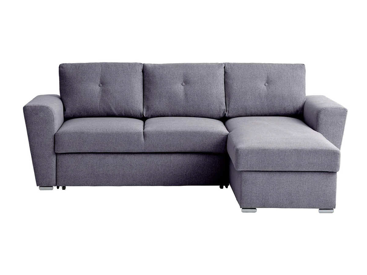 Nevia Sectional Sofa Bed Linen Dark Grey