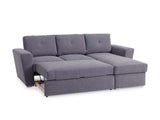 Nevia Sectional Sofa Bed Linen Dark Grey