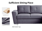 Nevia Sectional Sofa Bed Linen Dark Grey