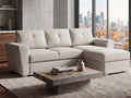 Nevia Sectional Sofa Bed Linen Light Grey