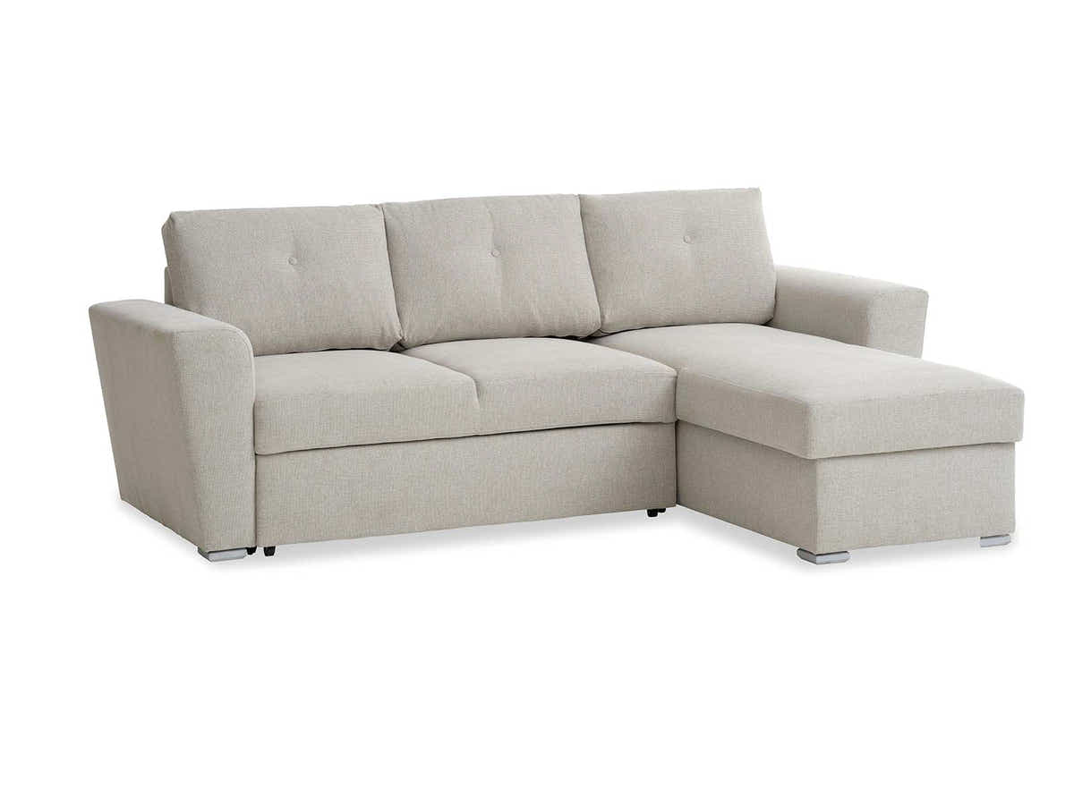 Nevia Sectional Sofa Bed Linen Light Grey