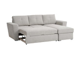 Nevia Sectional Sofa Bed Linen Light Grey