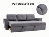 Romilly Sofa Bed Linen Dark Grey