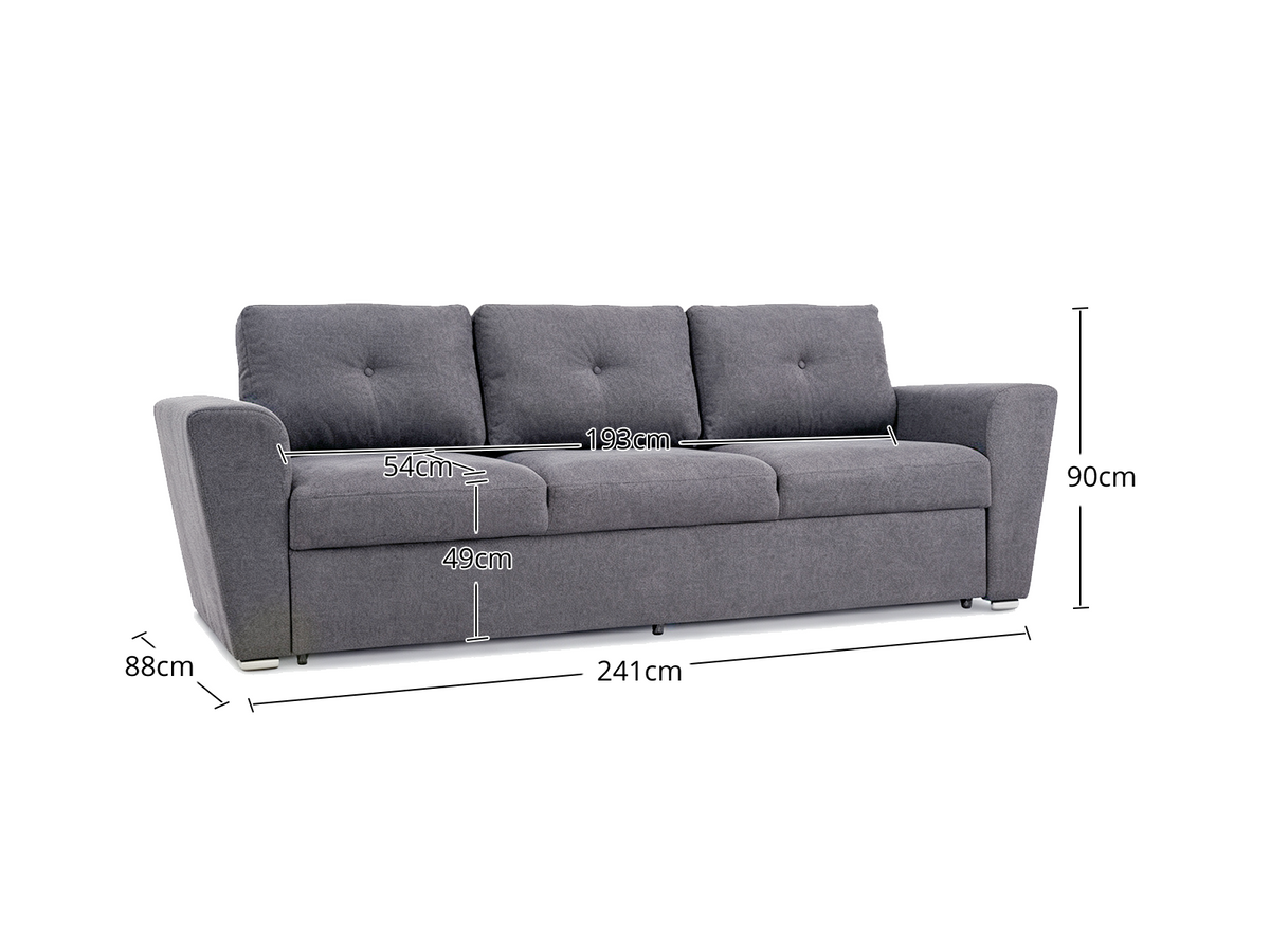 Romilly Sofa Bed Linen Dark Grey