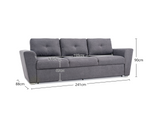 Romilly Sofa Bed Linen Dark Grey