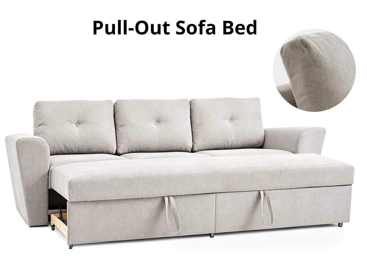 Romilly Sofa Bed Linen Light Grey