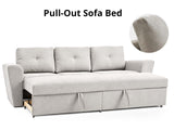 Romilly Sofa Bed Linen Light Grey