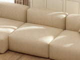 Corduroy Fabric Sofa Armless Seater