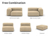 Corduroy Fabric Sofa Armless Seater