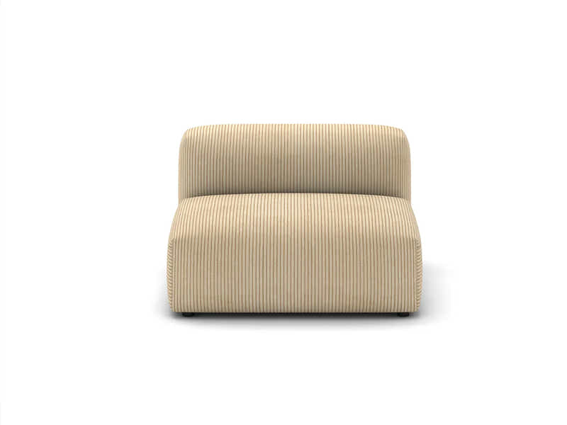 Corduroy Modular Armless Chaise - Beige