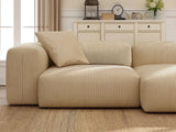 Corduroy Fabric Sofa Left Armrest Seater