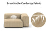 Corduroy Fabric Sofa Right Armrest Seater