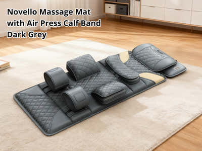 DS Novello Full Body Massage Mat with Air Press Calf Band Dark Grey