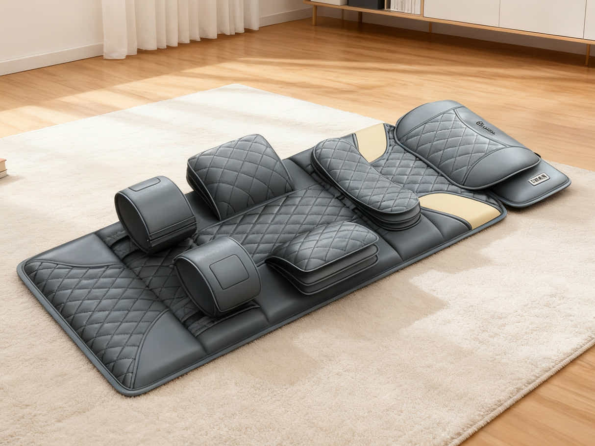 Novello Full Body Massage Mat with Air Press Calf Band - Dark Grey