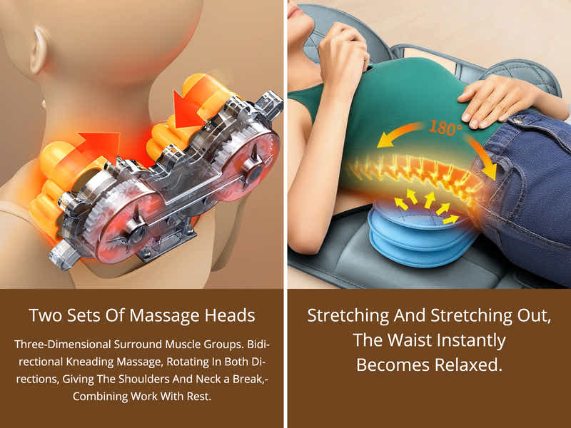 DS Novello Full Body Massage Mat with Air Press Calf Band Dark Grey