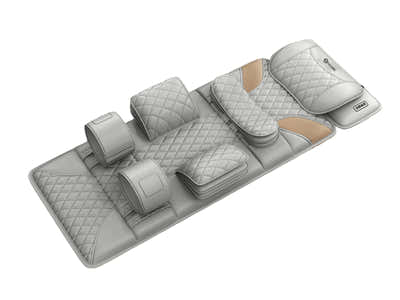 DS Novello Full Body Massage Mat with Air Press Calf Band Light Grey