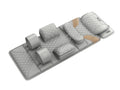 Novello Full Body Massage Mat with Air Press Calf Band - Light Grey