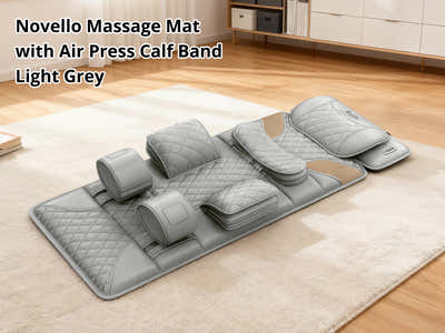 DS Novello Full Body Massage Mat with Air Press Calf Band Light Grey