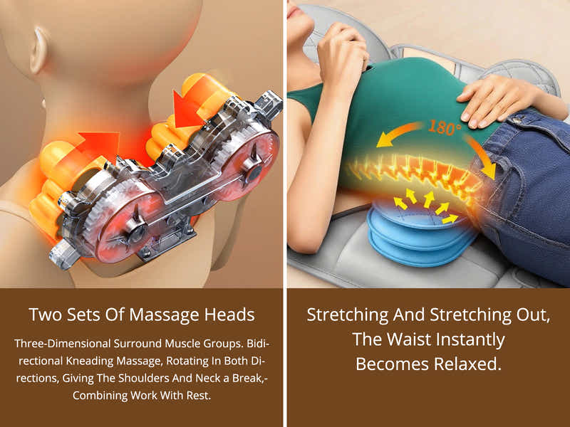 DS Novello Full Body Massage Mat with Air Press Calf Band Light Grey