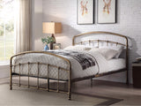 Hartley Metal Queen Bed Frame - Brass