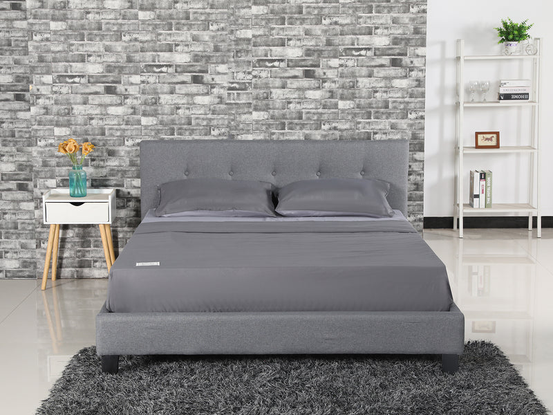 Pierre Bed Frame Grey - Queen