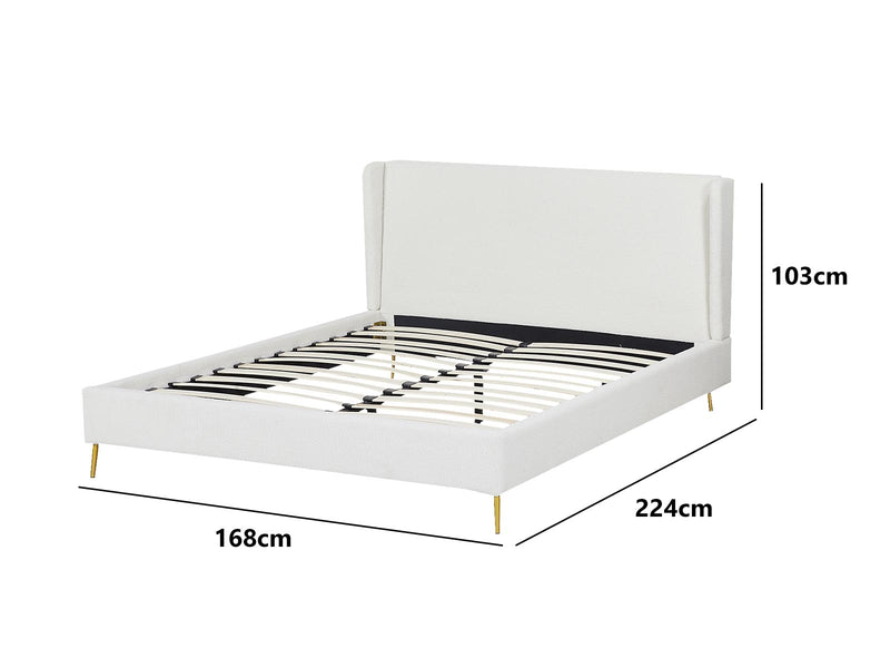 Santos Boucle Bed Frame - Queen