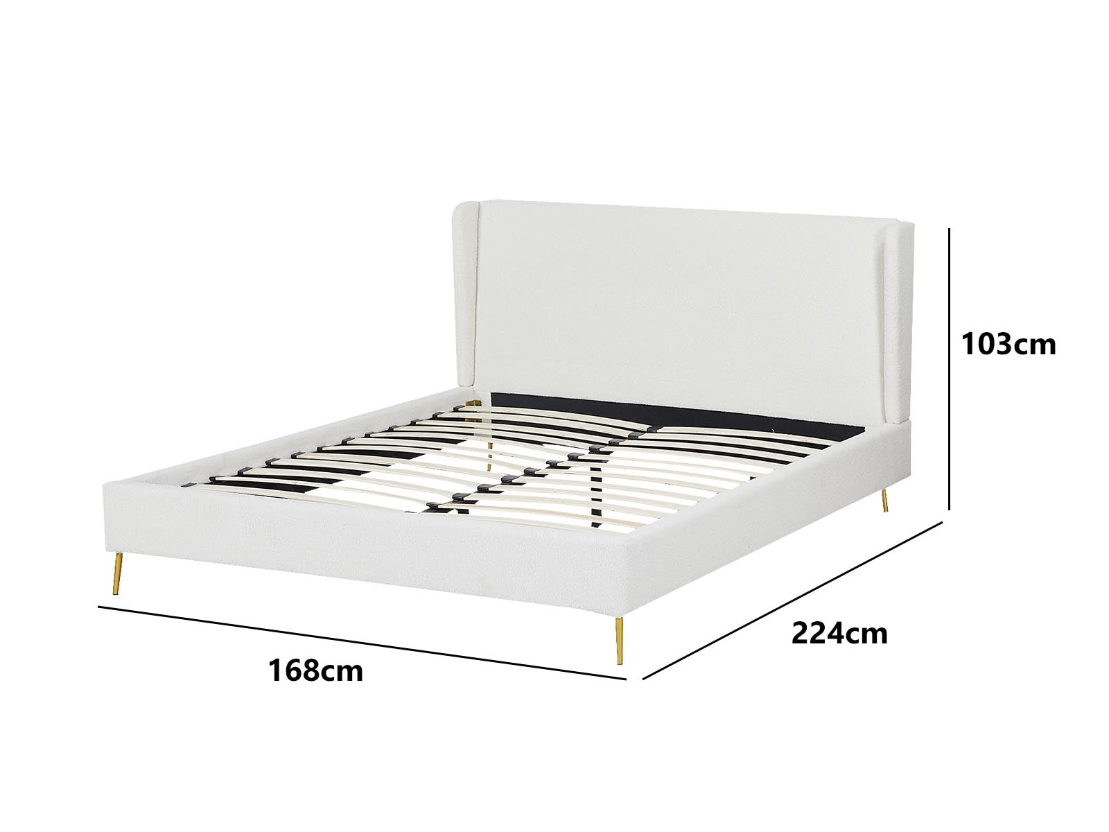 Santos Boucle Bed Frame - Queen