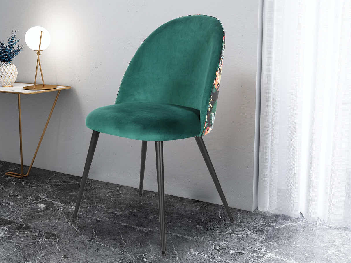 Lavina Velvet Dining Chair Green - Set of 4