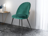 Lavina Velvet Dining Chair Green - Set of 4