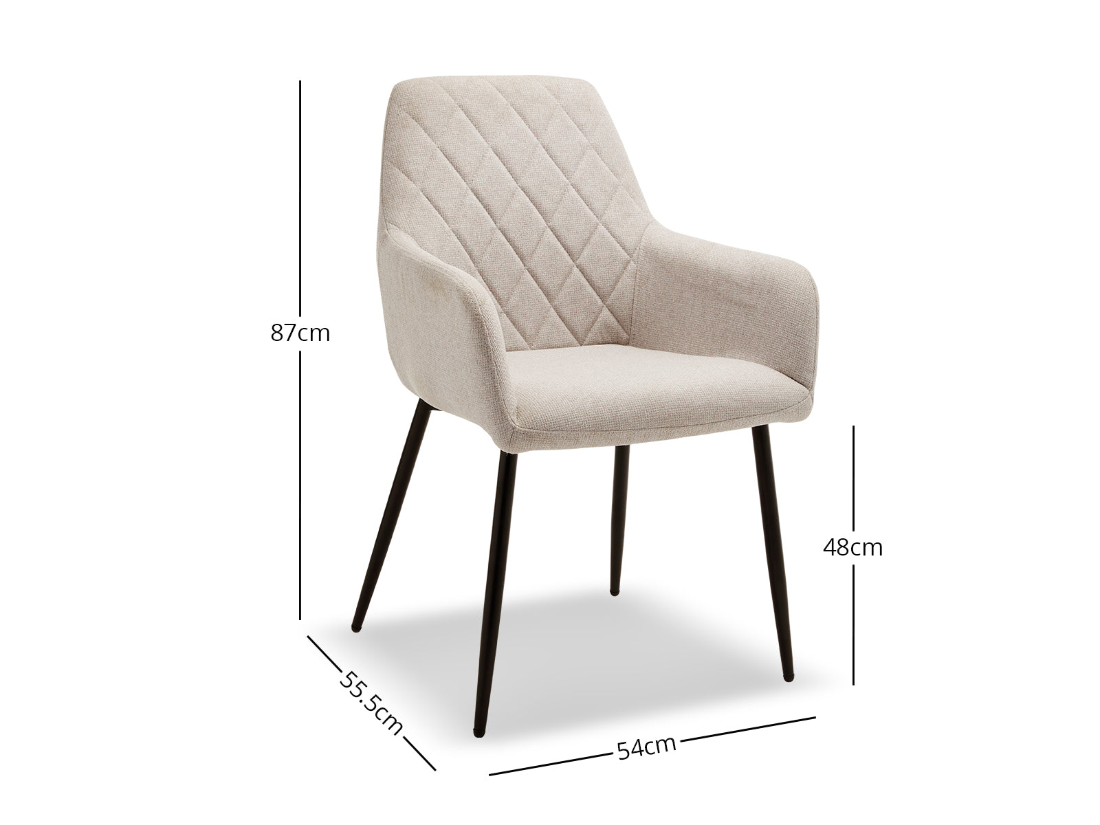 Sania Dining Chair Beige x2
