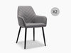 Romia Dining Chair Grey x2