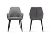 Romia Dining Chair Grey x2