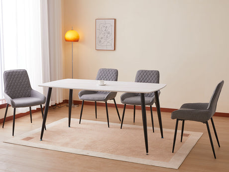 Hebron Linen Dining Chair Grey - Set of 4