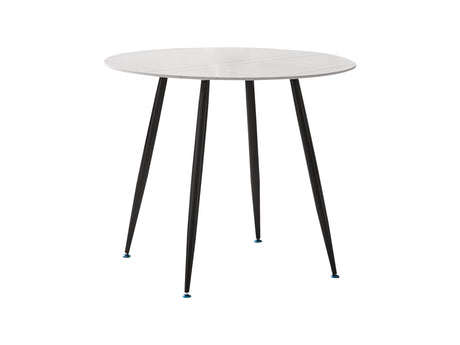 Lavina Round Dining Table with Marble Top - 90 cm