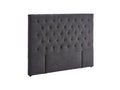 Rakel Linen Headboard Black - Double