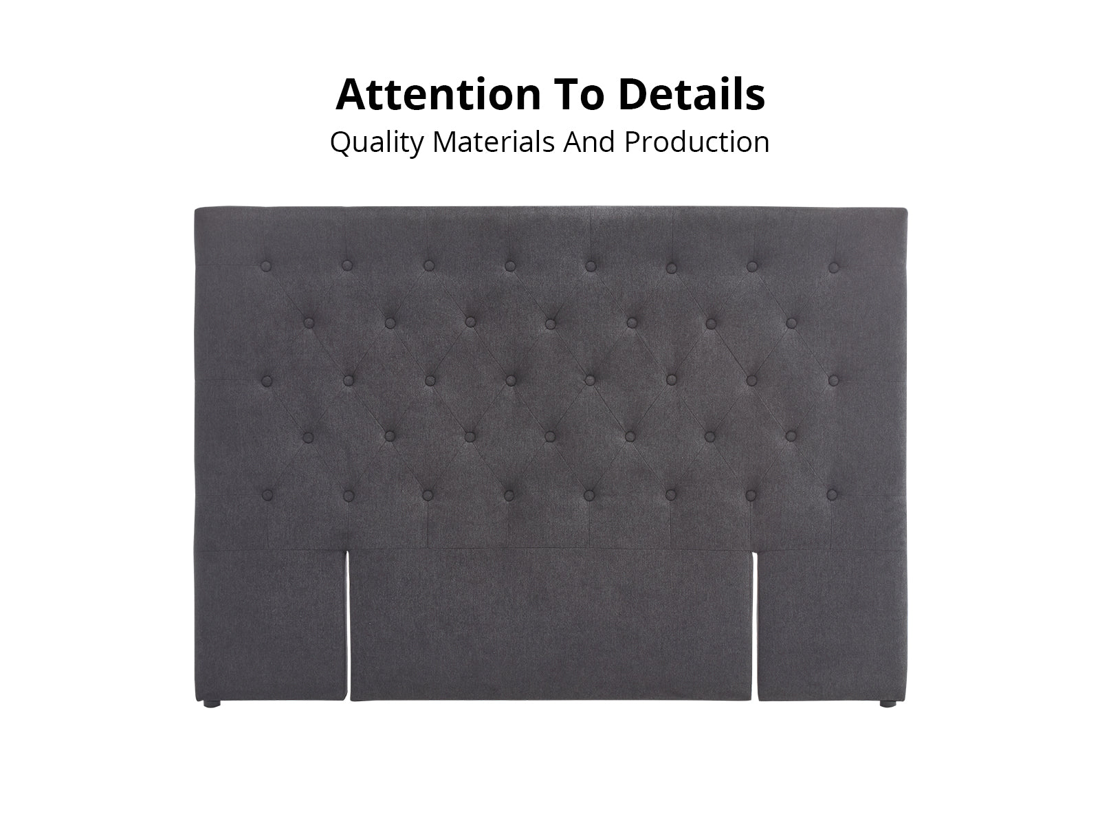 Rakel Headboard Double Linen Black