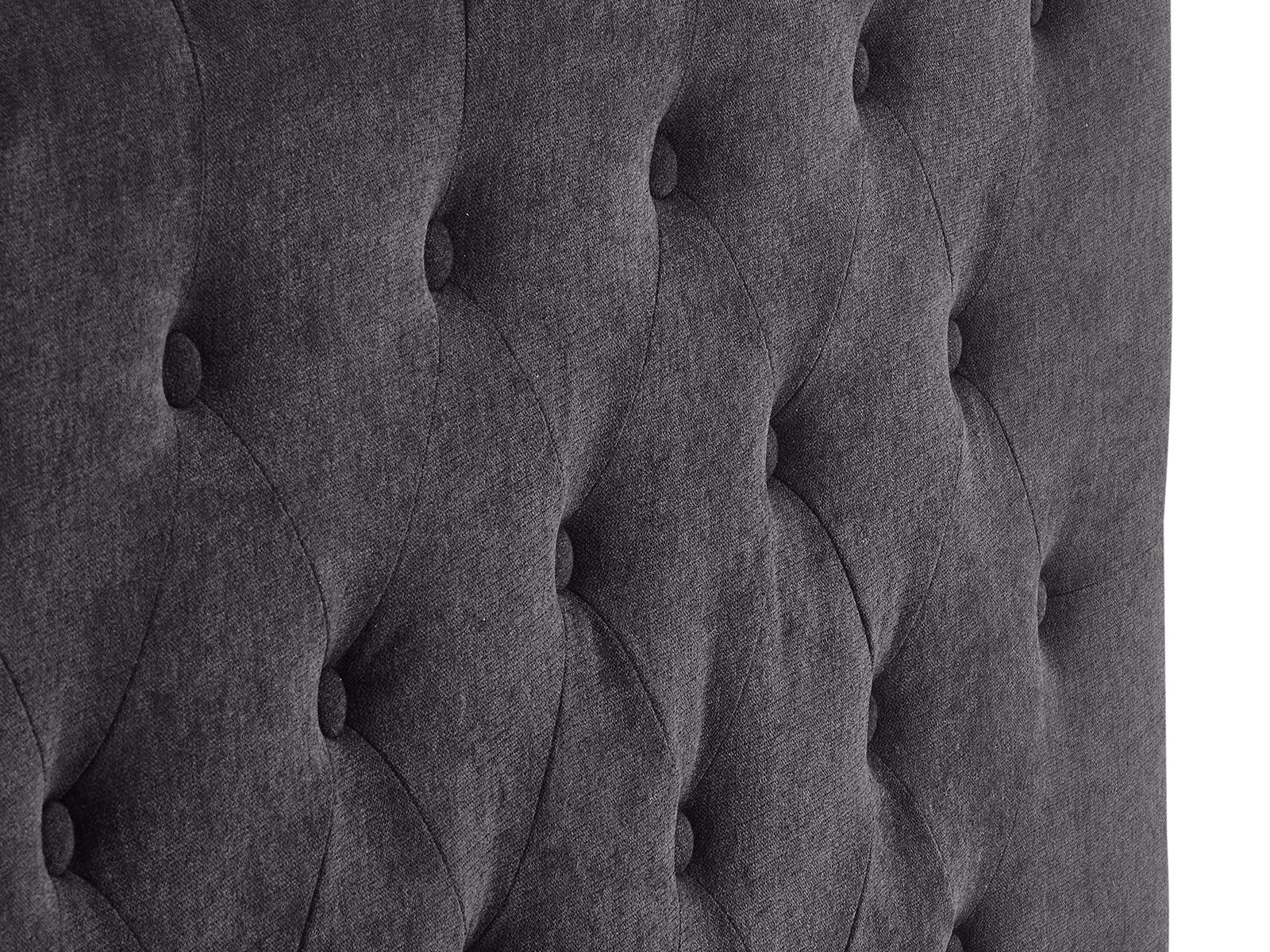 Rakel Headboard Double Linen Black
