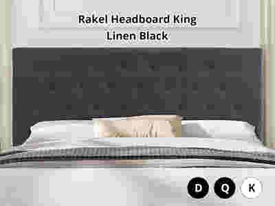 Rakel Headboard King Linen Black