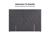 Rakel Headboard King Linen Black