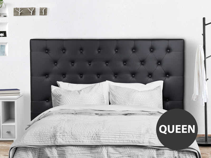 DS Raisa PU Headboard Black - Queen