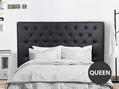 DS Raisa PU Headboard Black - Queen