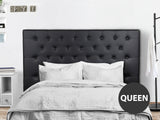 Raisa PU Headboard Black - Queen