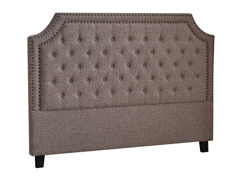 Calwa Linen Headboard Brown - Double