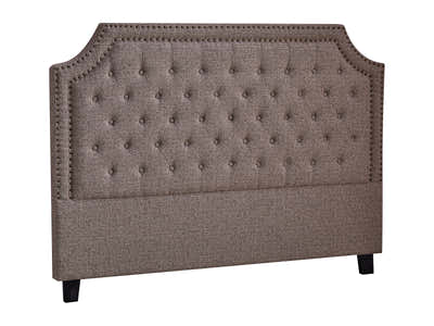 Calwa Linen Headboard Brown - Double