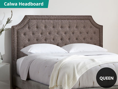 Calwa Headboard Queen Linen Brown